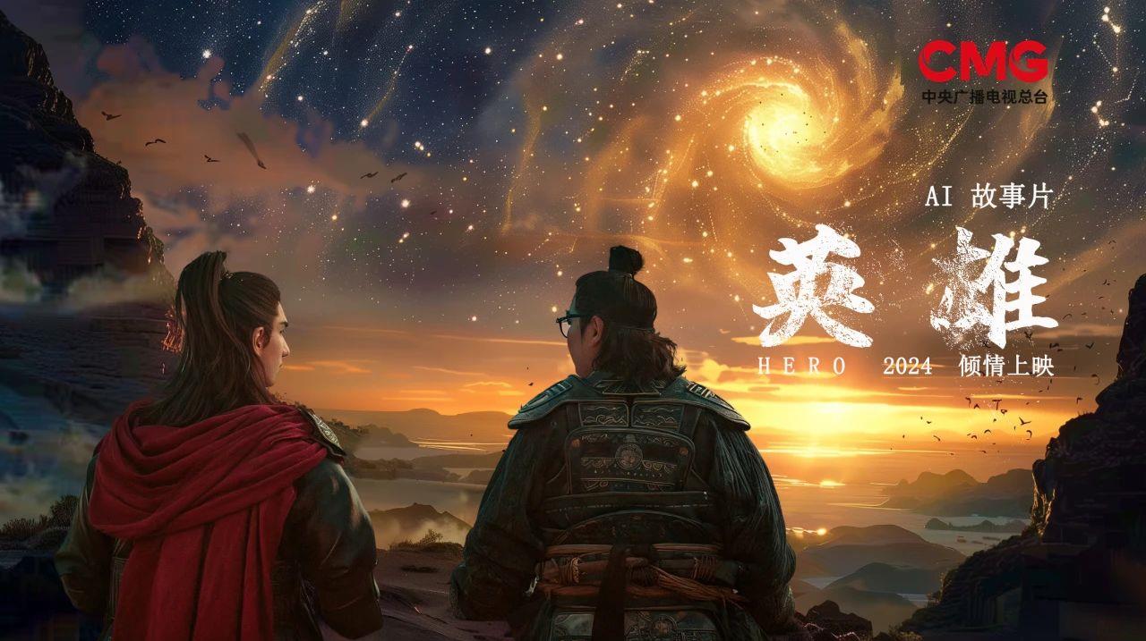 黄果ai短剧：英雄总台发布页配图